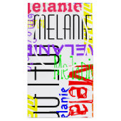 Personalisierte Name-Collage bunt Kleine Geschenktüte (Rückseite)