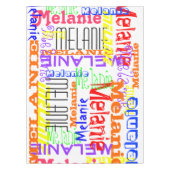 Personalisierte Name-Collage bunt Tischdecke (Vorderseite)