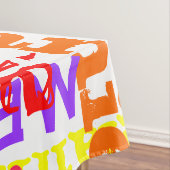 Personalisierte Name-Collage bunt Tischdecke (Beispiel)