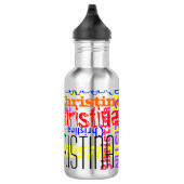 Personalisierte Name-Collage bunt Trinkflasche (Rechts)
