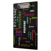 Personalisierte Name-Collagen-helles Neon Klemmbrett (Links)