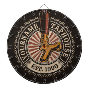 Personalisierte NAME Craft Beer Taphouse Brauerei Dartscheibe