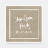 Personalisierte Name Family Event Tan Perchement P Serviette (Vorderseite)