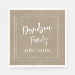 Personalisierte Name Family Event Tan Perchement P Serviette