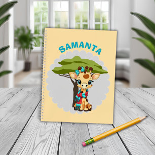 Personalisierte "Name" Giraffe Notizblock