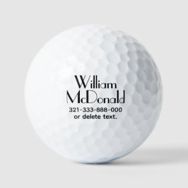 Personalisierte Name Golfbälle Vorlage ART DECO 7