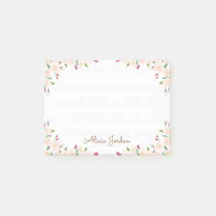 Personalisierte Name Kirschblüten 4x3 Post-it-Noti Post-it Klebezettel