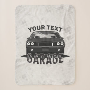 Personalisierte NAME Klassische Muscle-Car-Garage Sherpadecke