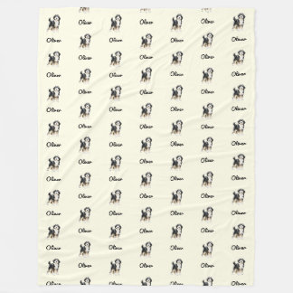 Personalisierte Name mit Bernedoodle-Fleece-Decke Fleecedecke