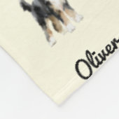 Personalisierte Name mit Bernedoodle-Fleece-Decke Fleecedecke (Ecke)