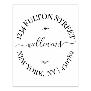 Personalisierte Name oder Logo-Rücksendeadresse gr Gummistempel