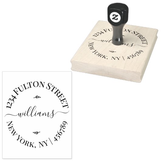 Personalisierte Name oder Logo-Rücksendeadresse gr Gummistempel (Stempel)