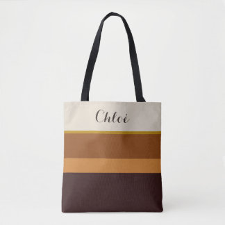 Personalisierte Name-Tasche – Elegante Erdtöne & G Tasche