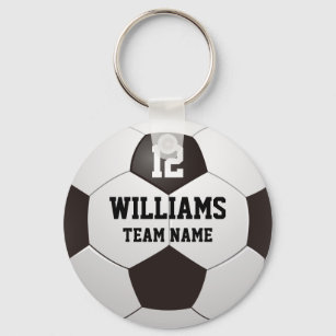 Personalisierte Name Team Name Soccer Ball Schlüsselanhänger