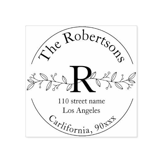 personalisierte Name und Anschrift Briefmarke Gummistempel (Prägung)