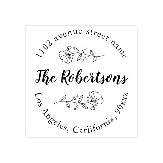 personalisierte Name und Anschrift Briefmarke Gummistempel (Prägung)