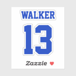 Personalisierte Name- und Zahlenaufkleber für Spie Aufkleber