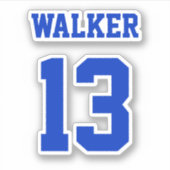 Personalisierte Name- und Zahlenaufkleber für Spie Aufkleber (Vorderseite)