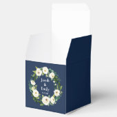 Personalisierte Namen der Navy Blue Greenery Datum Geschenkschachtel (Geöffnet)