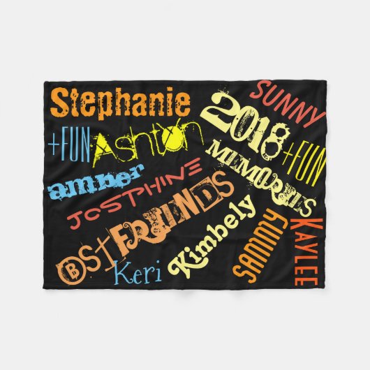 Personalisierte Namen der Sonnenschein-Decken-8 Fleecedecke (Vorderseite (Horizontal))