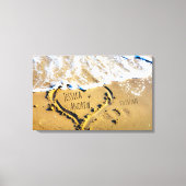 Personalisierte Namen des tropischen Strandes im S Leinwanddruck (Vorderseite)