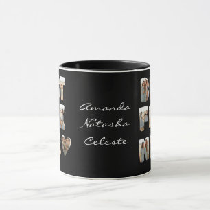 Personalisierte Namen Drei beste Freunde Fotocolla Tasse