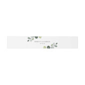 Personalisierte Namen Eukalyptus Greenery Wedding Einladungsbanderole (Flach)