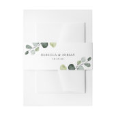 Personalisierte Namen Eukalyptus Greenery Wedding Einladungsbanderole (Vorderseite Beispiel)