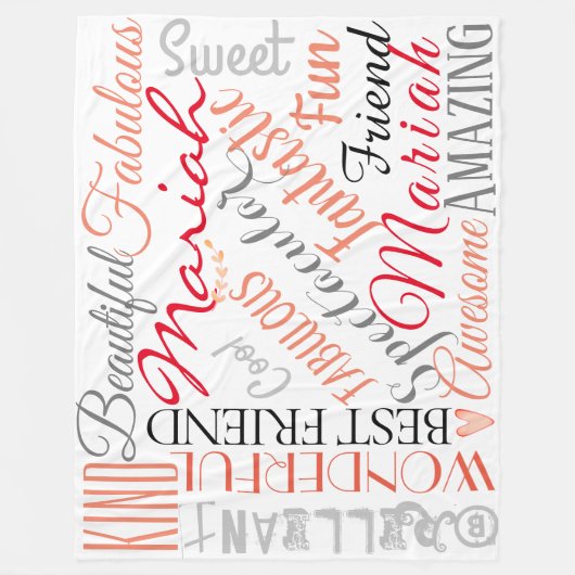 Personalisierte Namen, Farben und freundschaftlich Fleecedecke (Vorderseite)
