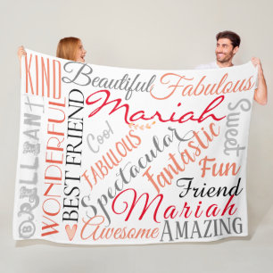 Personalisierte Namen, Farben und Worte der Freund Fleecedecke