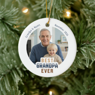 Personalisierte Namen Foto Bester Opa Aller Zeiten Keramik Ornament