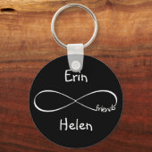 Personalisierte Namen Freunde Unendlichkeit Symbol Schlüsselanhänger (Vorderseite)