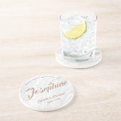 Personalisierte Namen für Hochzeiten in Platzkarte Getränkeuntersetzer (Seite)