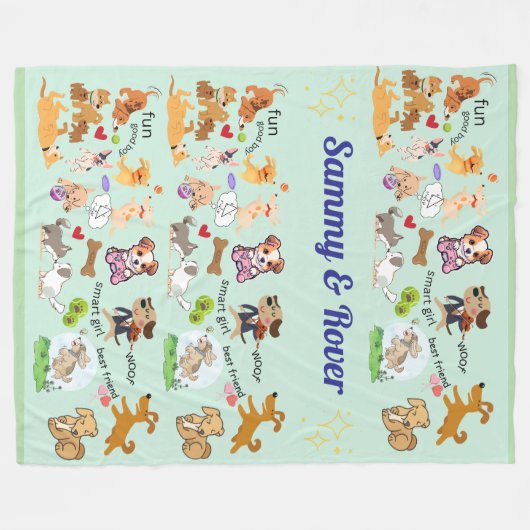 Personalisierte Namen für Sie oder Ihr Kind Fleecedecke (Vorderseite (Horizontal))