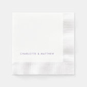 Personalisierte Namen, geprägt Hochzeit Serviette (Vorderseite)