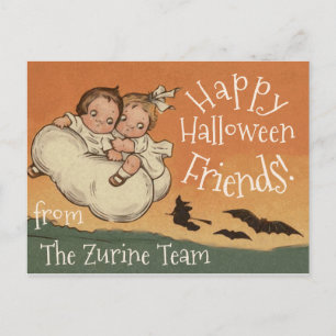 Personalisierte Namen Halloween-Grußkarte Vintage Postkarte