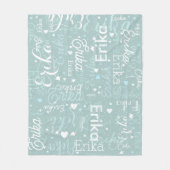 Personalisierte Namen Herz Romantisches Allround-B Fleecedecke (Vorderseite)