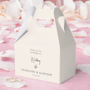 Personalisierte Namen Hochzeit Cream Foliage Geschenkschachtel