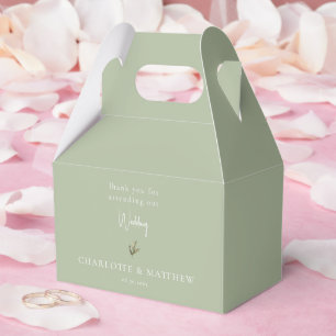 Personalisierte Namen Hochzeit Salbeiblatt Geschenkschachtel