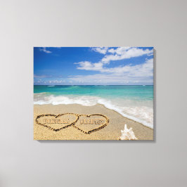 Personalisierte Namen hören in Sandkunst Leinwanddruck