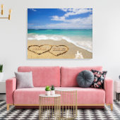 Personalisierte Namen hören in Sandkunst Leinwanddruck (Insitu (Wohnzimmer))