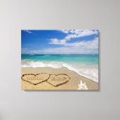 Personalisierte Namen hören in Sandkunst Leinwanddruck (Vorderseite)