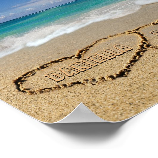 Personalisierte Namen im Sandbild Poster (Ecke)