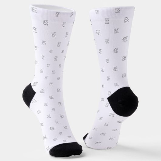 Personalisierte Namen, Monogramm-Socken Socken (Gewinkelt)