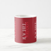Personalisierte Namen Rotes Monochrom Kaffeetasse (Mittel)