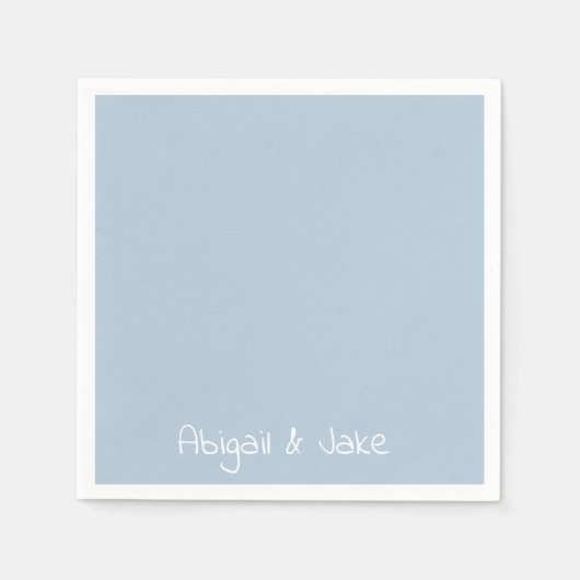 Personalisierte Namen Sky Blue Cocktail Serviette (Vorderseite)
