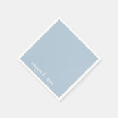 Personalisierte Namen Sky Blue Cocktail Serviette (Ecke)