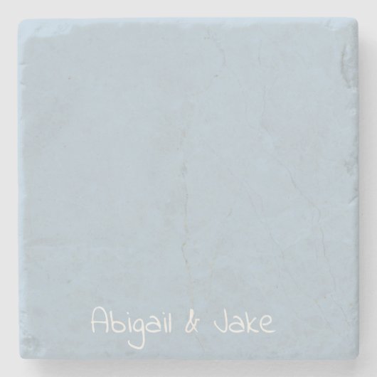 Personalisierte Namen Sky Blue Steinuntersetzer (Vorderseite)