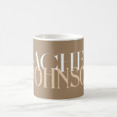 Personalisierte Namen Stilbeige Kaffeetasse (Mittel)