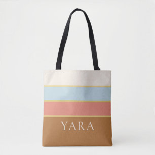 Personalisierte Namen-Tasche Gestreiftes Sommerd Tasche